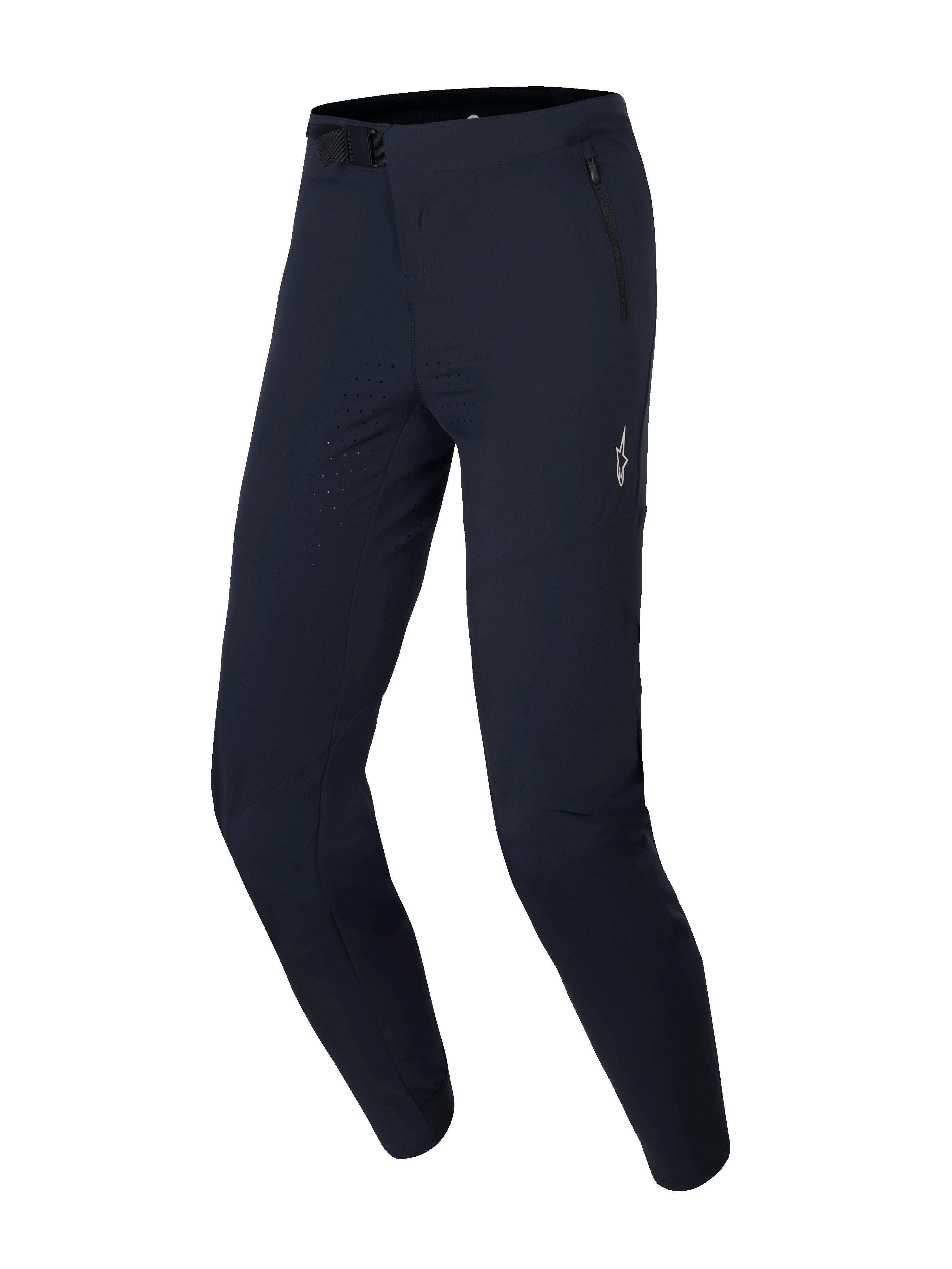 Alpinestars Pantaloni A-Aria Elite, pantaloni da ciclismo MTB, Black Titanium, con ventilazione traforata al laser sulle cosce, chiusura con fibbia magnetica in vita e tasche con zip per prestazioni off-road