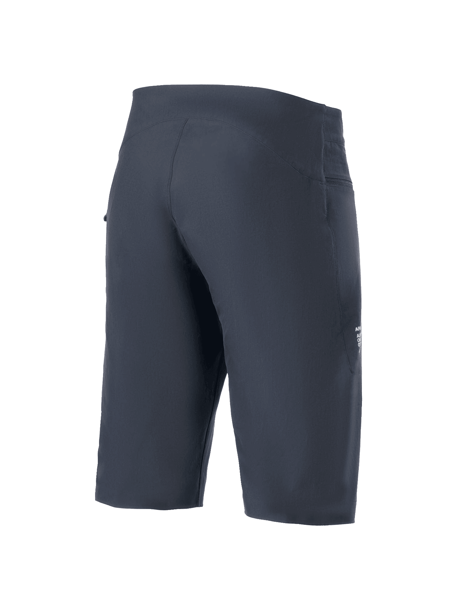 Alpinestars A-Aria Shorts, pantaloncini da mountain bike, nero, vista posteriore a tre quarti, vestibilità performante ergonomica, tessuto tecnico elasticizzato a 4 vie, branding laterale discreto, abbigliamento per ciclismo MTB