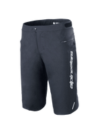 Pantaloncini Alpinestars A-Dura Elite, pantaloncini da mountain bike, nero, con logo Alpinestars bianco verticale sulla gamba sinistra, tasca laterale con zip, chiusura frontale a scatto con regolatori in vita a gancio e asola, dettaglio riflettente, resistente tessuto Cordura elasticizzato in 4 direzioni per ciclismo fuoristrada