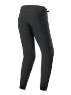 Alpinestars A-Dura Pants, pantaloni da ciclismo neri, vista posteriore, con gambe affusolate e polsini elasticizzati, resistente tessuto elasticizzato in 2 direzioni per mountain bike