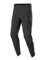 Alpinestars A-Dura Pants, pantaloni da ciclismo mountain bike, nero, con doppia chiusura a scatto in vita, regolatori laterali, tasche con zip foderate in rete e logo Astars bianco sulla coscia, design resistente per fuoristrada