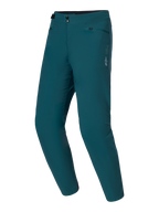 Alpinestars A-Dura Pants, pantaloni da mountain bike, verde Dark Pine, con doppia chiusura a scatto e regolatori laterali in vita, logo a stella bianco sulla coscia sinistra, tessuto elasticizzato bidirezionale resistente per il trail riding in MTB