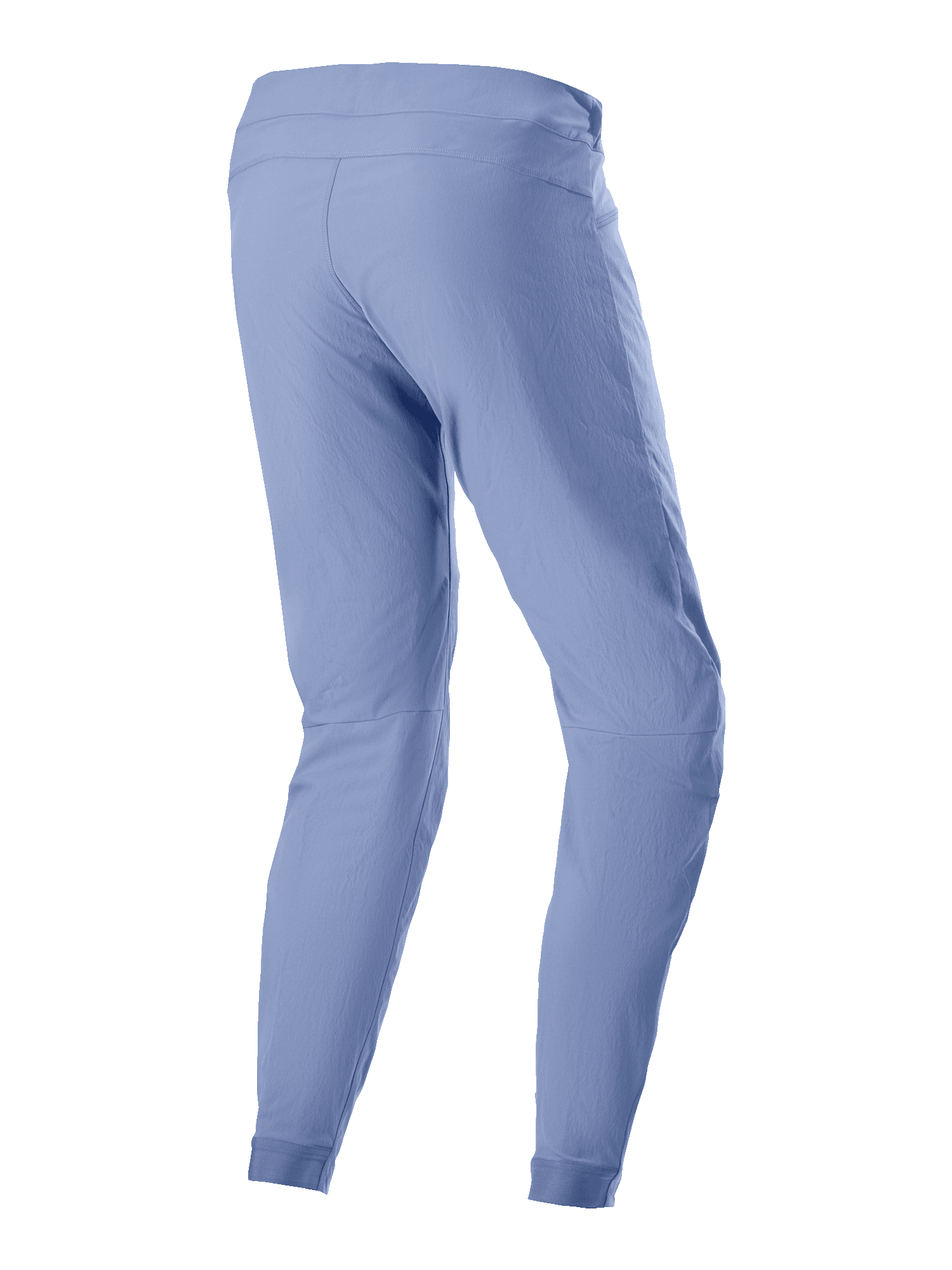 Pantaloni Alpinestars A-Dura, pantaloni da mountain bike, Infinity Blue, vista posteriore con design a gamba affusolata e polsini elasticizzati, tessuto resistente elasticizzato in 2 direzioni per il ciclismo fuoristrada