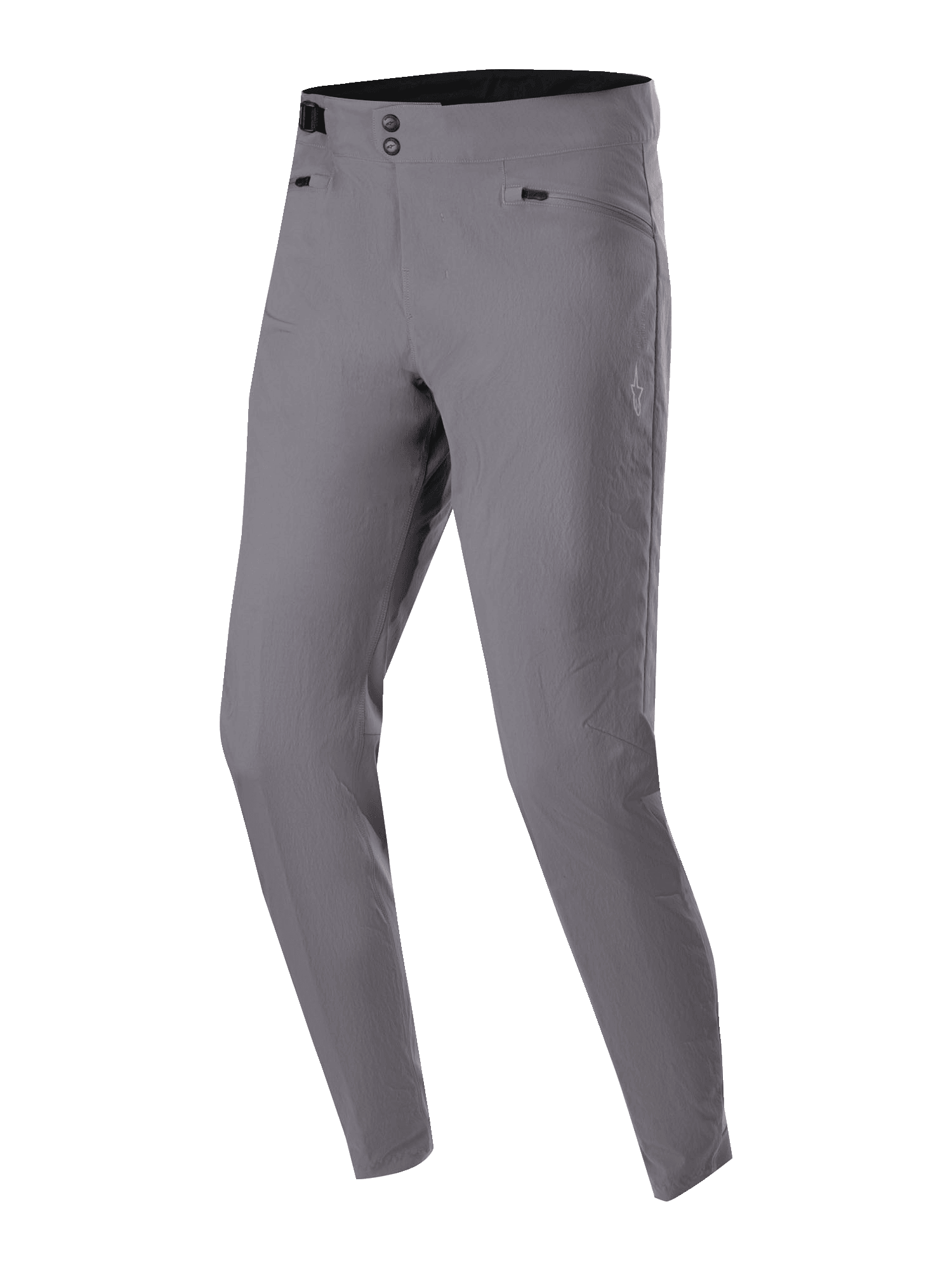 Alpinestars A-Dura Pants, pantaloni da ciclismo MTB, grigio scuro, con doppia chiusura a scatto, regolatori laterali della vita e tasche con zip, tessuto elasticizzato in 2 direzioni resistente per mountain bike