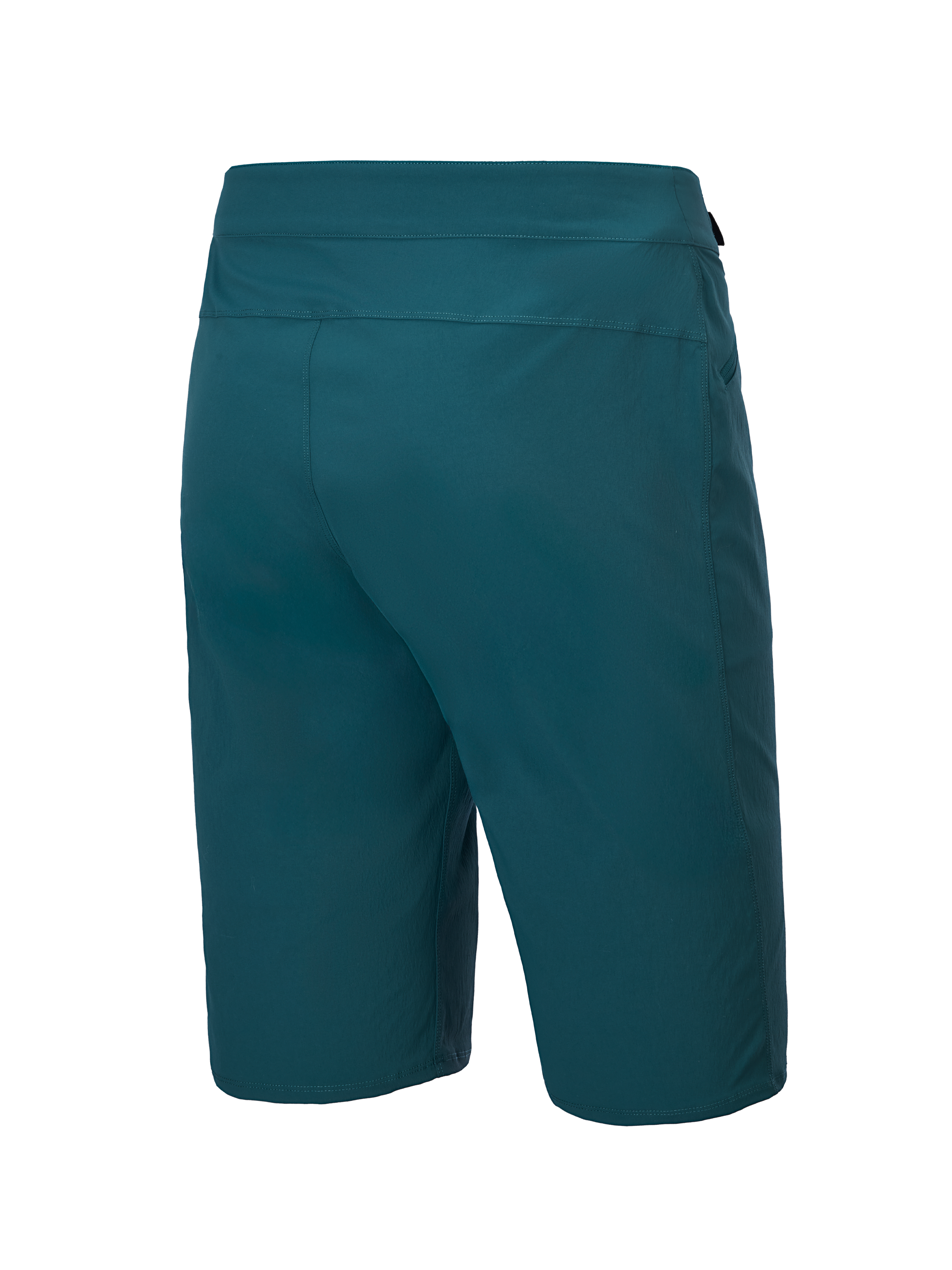 Alpinestars A-Dura Shorts, pantaloncini da mountain bike, Dark Pine, vista posteriore con design essenziale e tessuto elasticizzato in 2 direzioni resistente, vestibilità regolare per MTB