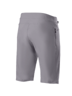 Alpinestars Pantaloncini A-Dura, shorts da mountain bike, grigio scuro, vista posteriore di tre quarti che mostra il resistente tessuto elasticizzato in due direzioni e la tasca laterale con zip, abbigliamento tecnico da ciclismo