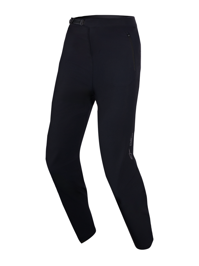 Pantaloni Stella A-Dura Ride Alpinestars da donna, neri da mountain bike in tessuto elasticizzato con chiusura a cricchetto.