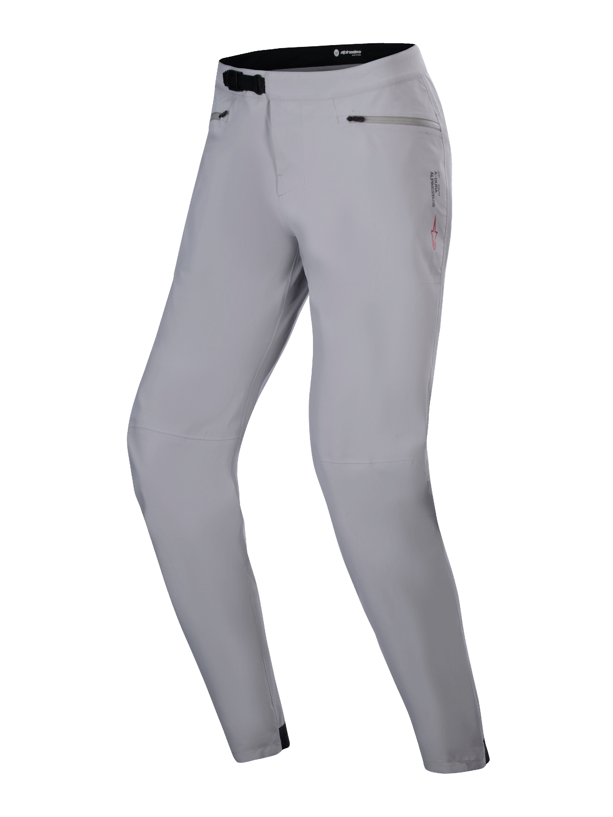 Alpinestars Stella A-Dura Waterproof Pant, pantaloni da MTB da donna, grigio titanio, con chiusura a cricchetto nera in vita e tasche per le mani con cerniera, design tecnico con logo discreto, abbigliamento impermeabile ad alte prestazioni per il ciclismo