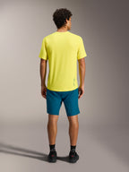 Maglia Alpinestars A-Dura Ride Giallo Fluo, vista posteriore di maglia MTB traspirante con vestibilità casual.