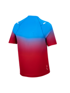 Maglia MTB A-Dura ASTARS 2.0 a maniche corte con sfumatura rosso-blu e accenti a stella bianchi.