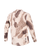 Maglia A-Dura Ride, maglia da mountain bike a maniche lunghe, sabbia e marrone con stampa mimetica, vista posteriore con orlo allungato e logo Astars