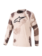 Alpinestars Maglia A-Dura Ride, maglia da mountain bike a maniche lunghe, sabbia mimetica con stampa camouflage e logo Astars nero sul petto
