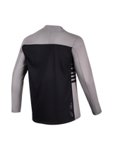 Maglia MTB Alpinestars A-Dura Elite 2.0, maniche lunghe grigio e nero con retro color-blocked per trail riding.