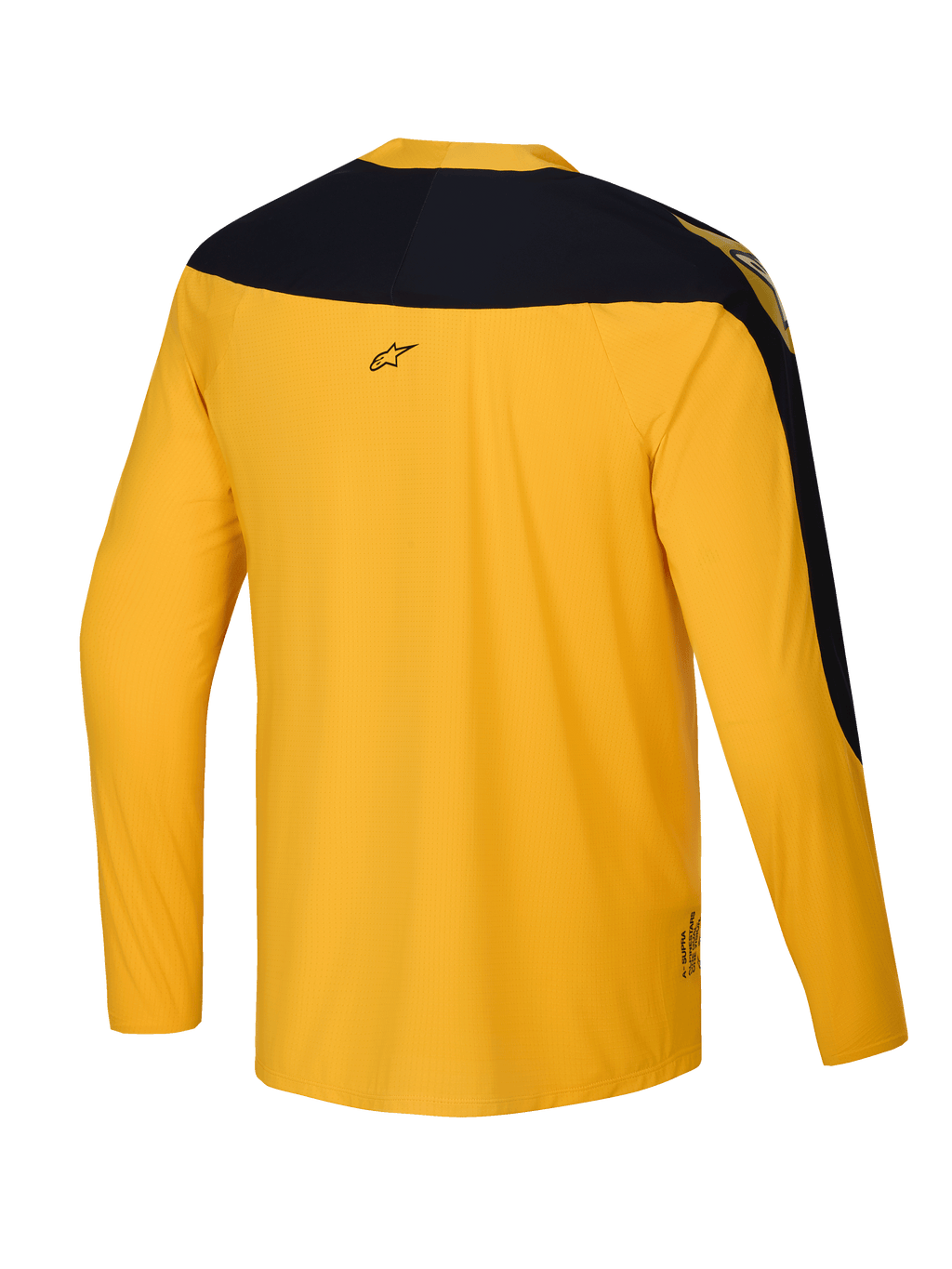 Alpinestars Maglia A-Supra Melt Gold Edizione Limitata, maglia MTB a maniche lunghe da uomo, giallo scuro, poliestere micro-perforato con pannelli stretch