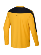 Alpinestars Maglia A-Supra Melt Gold Edizione Limitata, maglia MTB a maniche lunghe da uomo, giallo scuro, poliestere micro-perforato con pannelli stretch