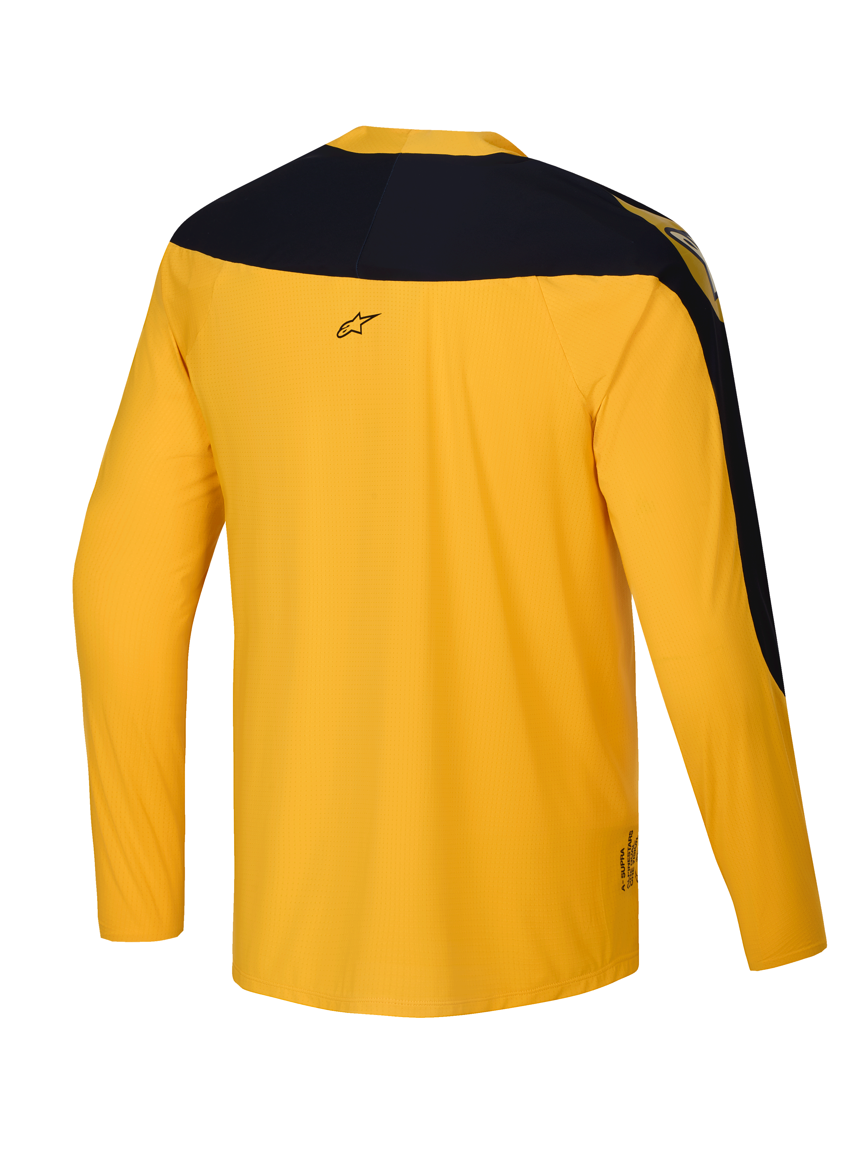 Alpinestars Maglia A-Supra Melt Gold Edizione Limitata, maglia MTB a maniche lunghe da uomo, giallo scuro, poliestere micro-perforato con pannelli stretch
