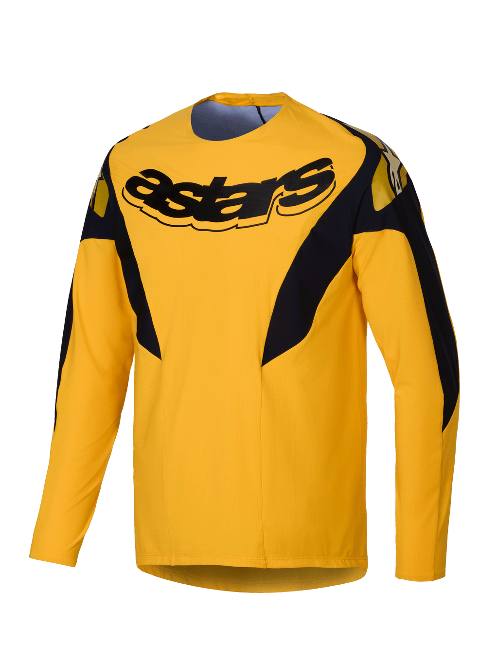 Alpinestars Maglia A-Supra Melt Gold Edizione Limitata, maglia MTB a maniche lunghe da uomo, giallo scuro, poliestere micro-perforato leggero con pannelli elasticizzati