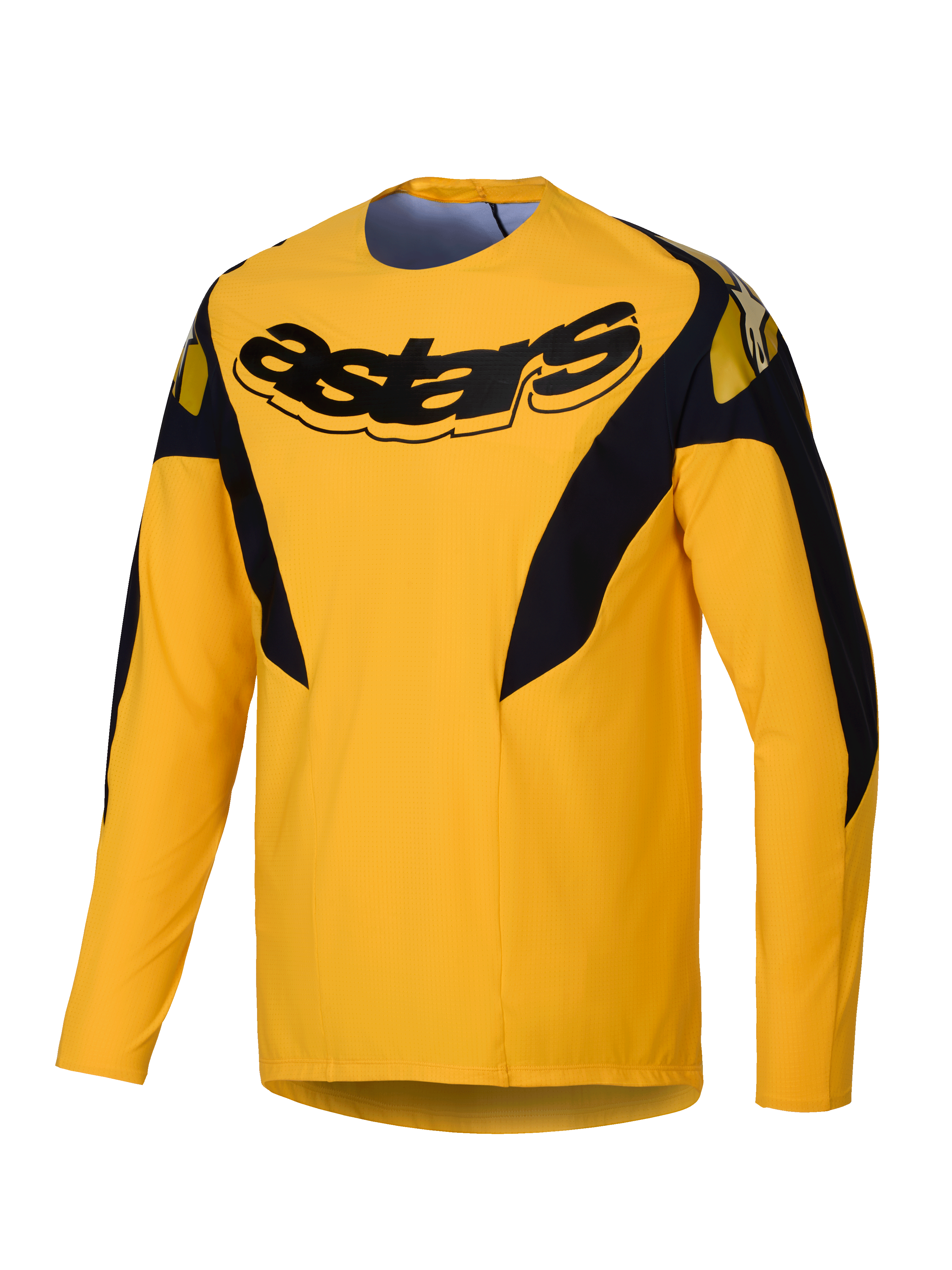 Alpinestars Maglia A-Supra Melt Gold Edizione Limitata, maglia MTB a maniche lunghe da uomo, giallo scuro, poliestere micro-perforato leggero con pannelli elasticizzati