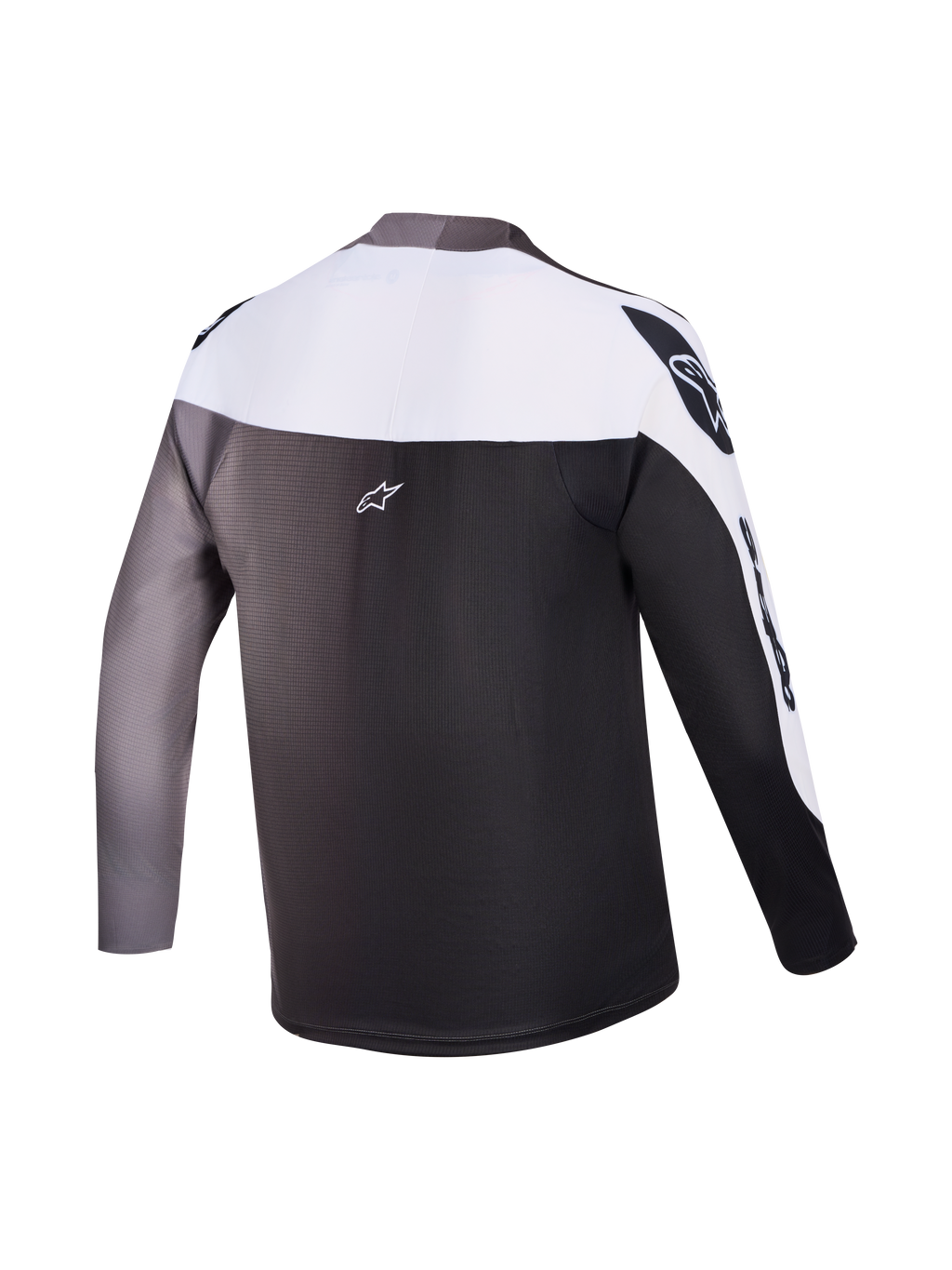 Alpinestars A-Supra Elite Maglia, vista posteriore grigio sfumato, top a maniche lunghe per gare MTB.