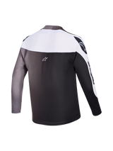 Alpinestars A-Supra Elite Maglia, vista posteriore grigio sfumato, top a maniche lunghe per gare MTB.