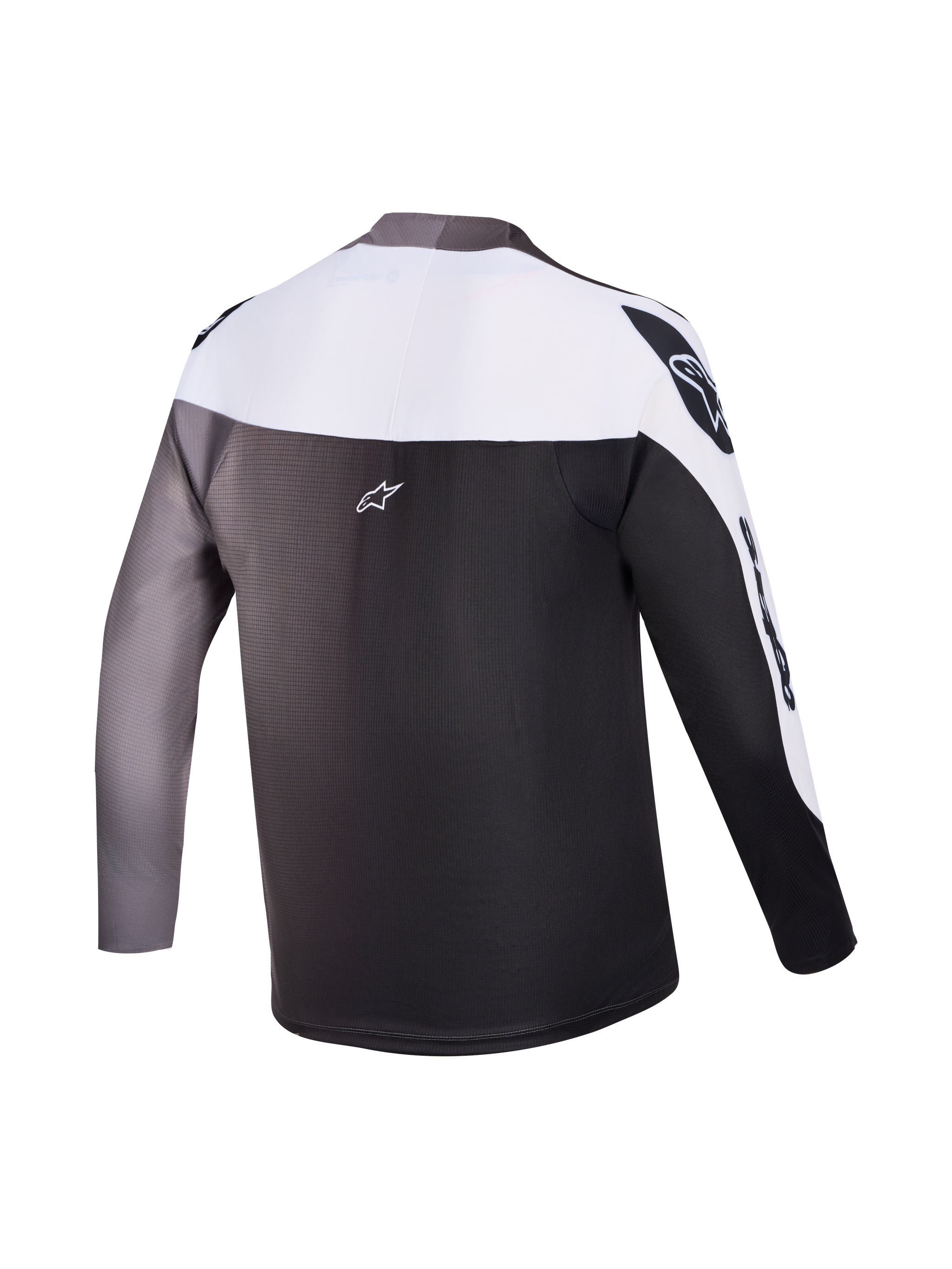 Alpinestars A-Supra Elite Maglia, vista posteriore grigio sfumato, top a maniche lunghe per gare MTB.