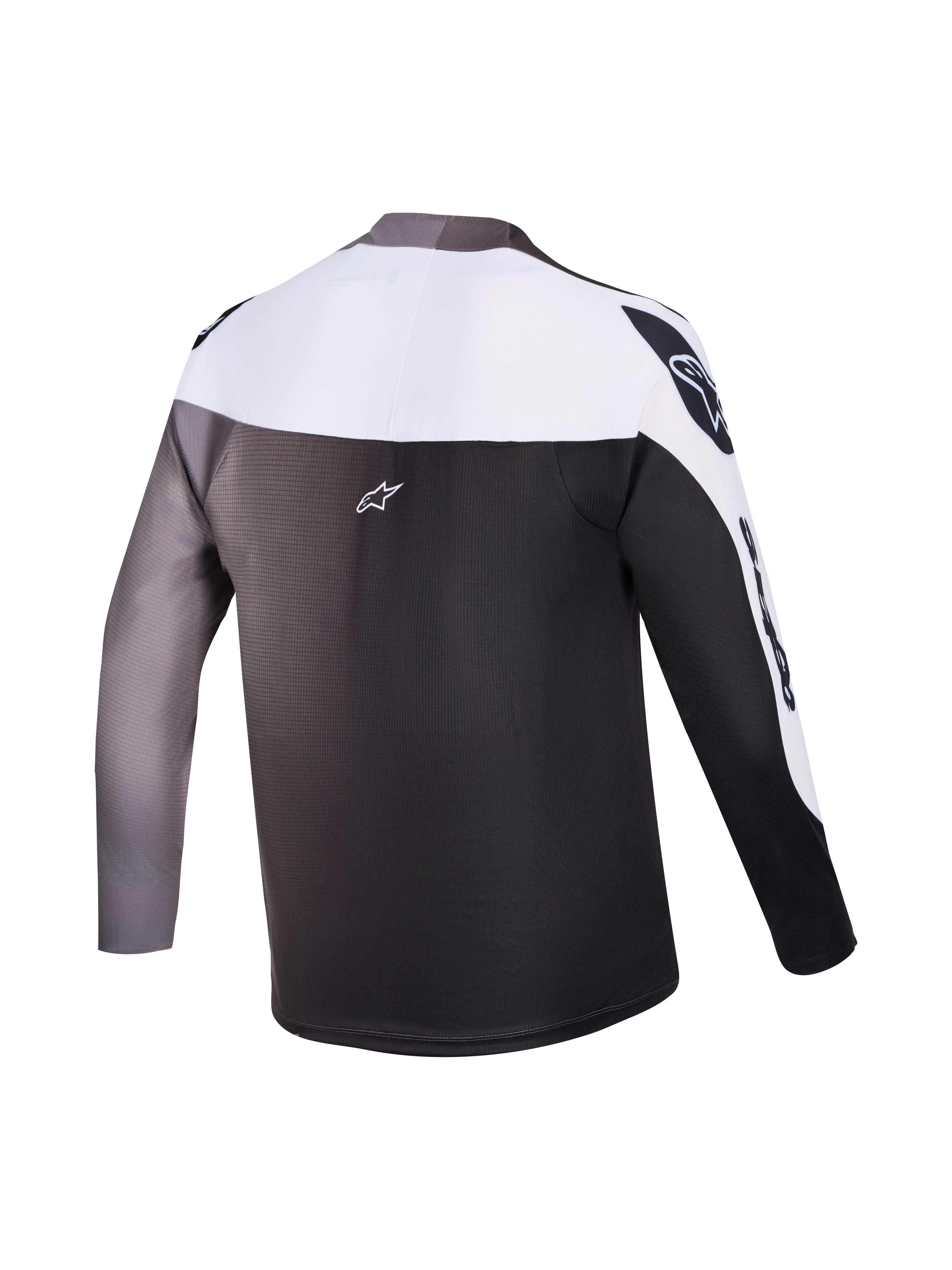 Alpinestars A-Supra Elite Maglia, vista posteriore grigio sfumato, top a maniche lunghe per gare MTB.