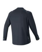 Alpinestars Maglia A-Aria Switch a maniche lunghe, nero, vista posteriore, tessuto in poliestere leggero e traspirante, dotata di coda più lunga per maggiore copertura e loghi Alpinestars riflettenti sui polsini, vestibilità performante per mountain bike