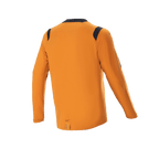 Maglia a maniche lunghe Alpinestars A-Dura Dri Wool, Oro scuro, vista posteriore con pannelli in rete nera su spalle e colletto, abbigliamento tecnico da mountain bike con coda più lunga