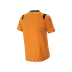 Maglia a maniche corte Alpinestars A-Dura Dri Wool, Dark Gold, vista posteriore con pannelli in rete nera sulle spalle e coda più lunga, abbigliamento tecnico da ciclismo