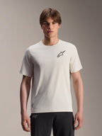 Alpinestars A-Aria Astar Jersey, maglia da ciclismo a maniche corte, ecru con logo a stella nero sul petto, poliestere leggero e traspirante, vestibilità performante per trail riding MTB