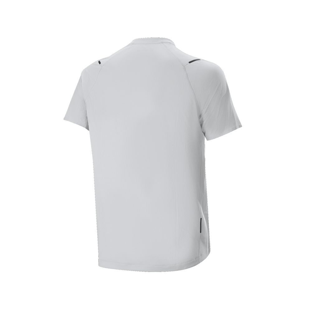 Alpinestars A-Aria Astar Jersey, maglia da ciclismo a maniche corte, White Dove, vista posteriore con tessuto leggero e traspirante, parte posteriore allungata e discreti dettagli riflettenti.