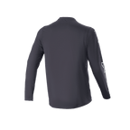 Alpinestars Maglia A-Dura Switch a maniche lunghe, nero, vista posteriore, con coda allungata e logo discreto sulla manica, maglia da ciclismo MTB leggera per trail