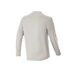 Alpinestars Maglia A-Dura Switch a maniche lunghe, Grigio chiaro, vista posteriore con design a coda lunga, tessuto jacquard leggero e traspirante per mountain bike