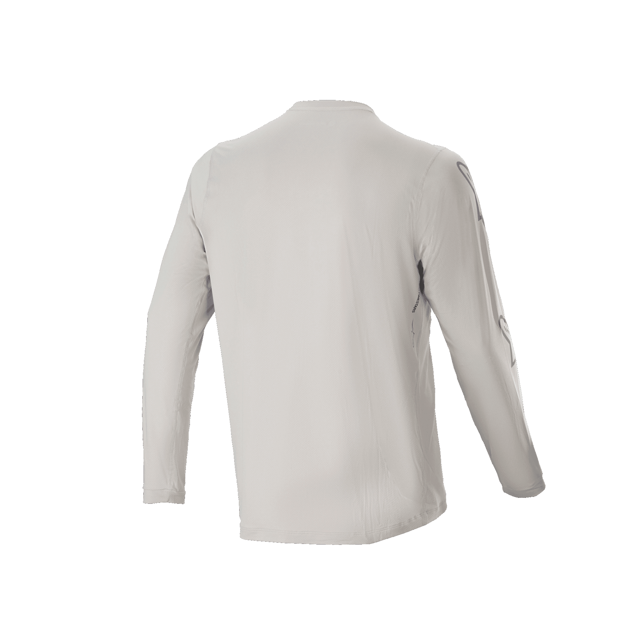 Alpinestars Maglia A-Dura Switch a maniche lunghe, Grigio chiaro, vista posteriore con design a coda lunga, tessuto jacquard leggero e traspirante per mountain bike