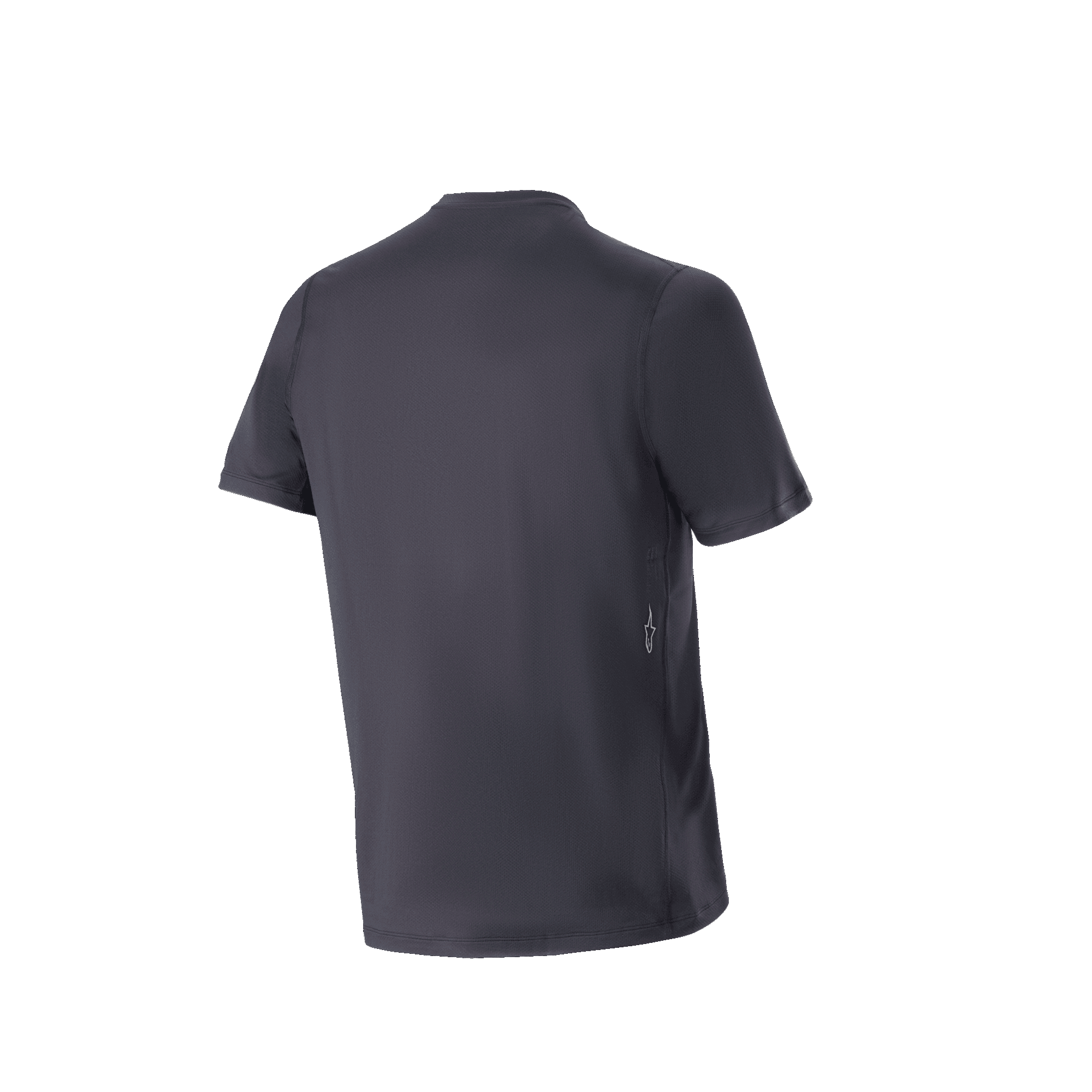 Alpinestars Maglia A-Dura Switch a maniche corte, vista posteriore, nero, maglia da mountain bike con bordo posteriore allungato e tessuto traspirante, design casual ad alte prestazioni per il trail riding