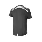 Alpinestars Maglia a maniche corte A-Dura Dri Oscar, maglia MTB, Nero Reflective, vista posteriore con strisce diagonali bianche sulle spalle e sulla schiena, orlo posteriore allungato per maggiore copertura durante la pedalata