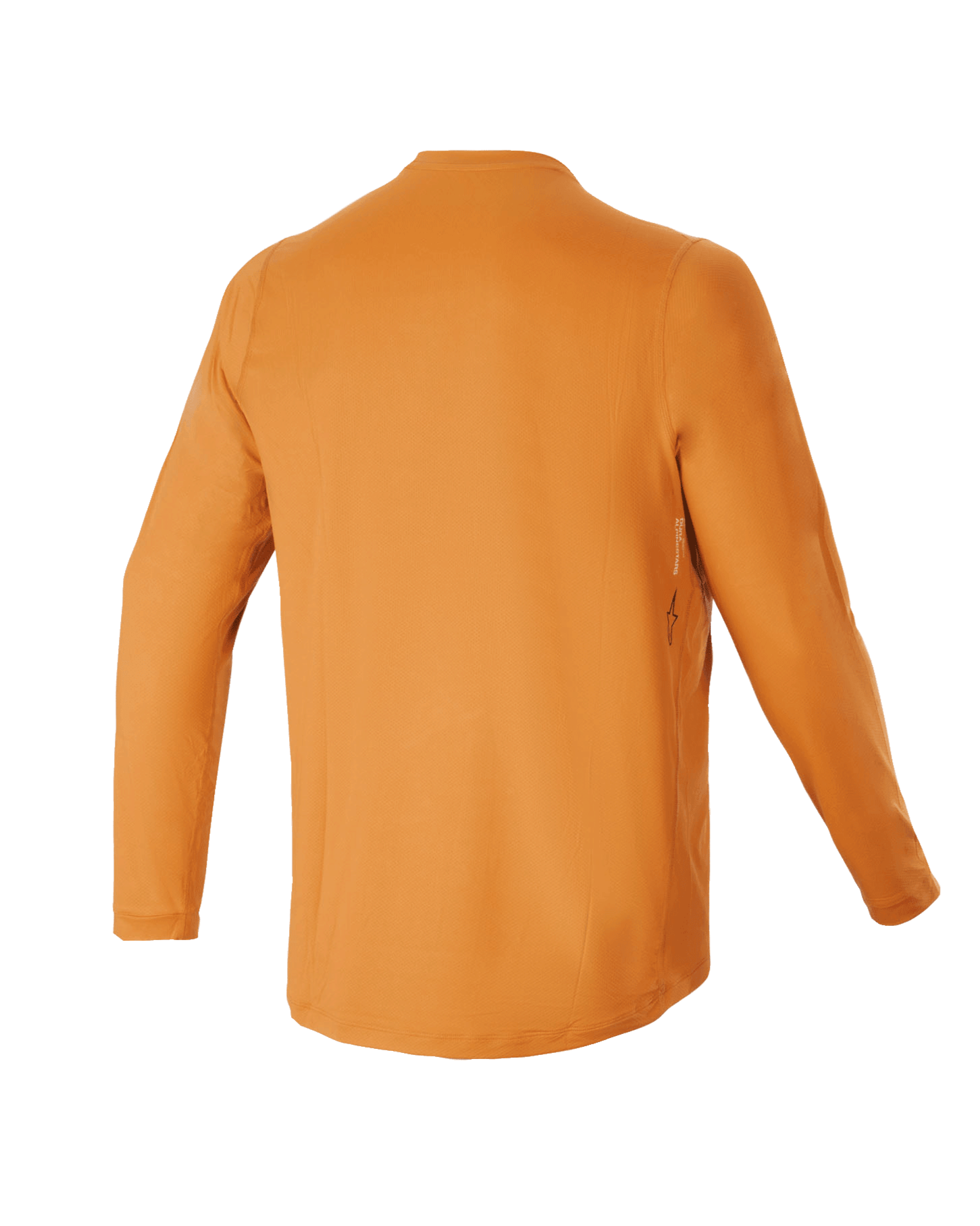 Maglia a maniche lunghe Alpinestars Youth A-Dura Rocker, Dark Gold, vista posteriore con orlo allungato, tessuto tecnico traspirante per mountain bike per ragazzi