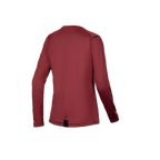 Alpinestars Maglia Termica Stella A-Dura, maglia da mountain bike a maniche lunghe da donna, vista posteriore con coda allungata, borgogna, fodera in pile isolante per uscite invernali