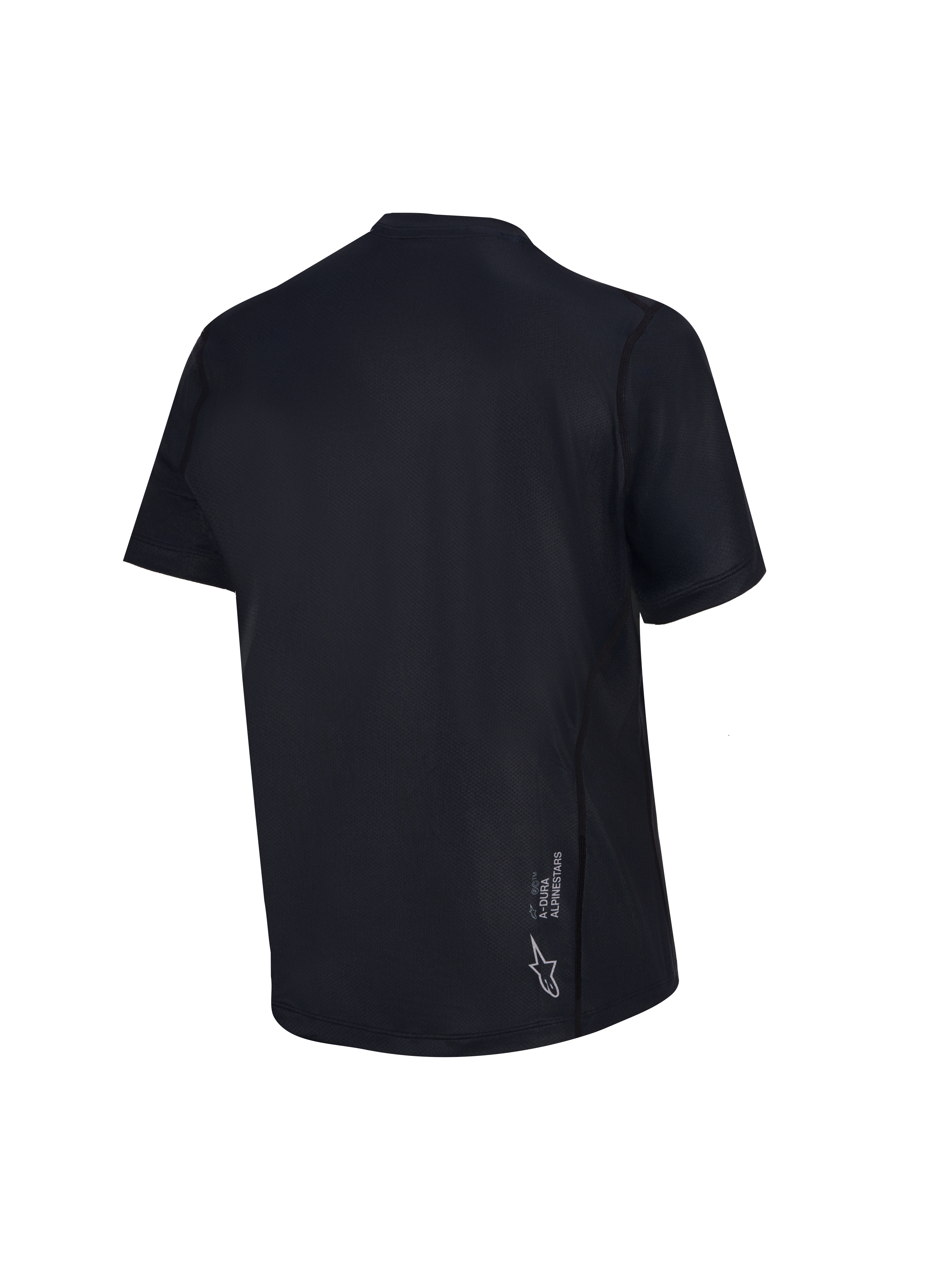 Maglia Stella A-Dura Ride Alpinestars, jersey MTB nera da donna a maniche corte con logo Astars bianco sul retro.