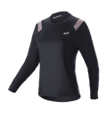 Alpinestars maglia Stella Alps Escape, maglia da mountain bike da donna a maniche lunghe, nera con pannelli grigio chiaro sulle spalle, girocollo, piccolo logo bianco sul petto, vestibilità atletica