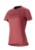Alpinestars Stella A-Dura Dri Switch Jersey da donna, maglia MTB a maniche corte, rosso bordeaux con logo nero, maniche in mesh traforato per la traspirabilità, abbigliamento tecnico per il ciclismo