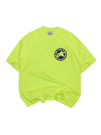 Alpinestars Maglietta Tech Series Limited Edition Dirt Studios®, maglietta a maniche corte da uomo, giallo fluo, in cotone tinto in capo con logo circolare sul petto
