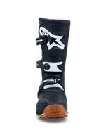 Alpinestars Stivali Tech-T, stivali da moto trials da uomo, neri e bianchi, realizzati in pelle con suola in gomma ad alta aderenza, certificati CE