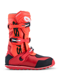 Alpinestars Stivali Tech-T, stivali da moto trial, rosso fluorescente e nero, chiusura a tre fibbie e protezione in TPU