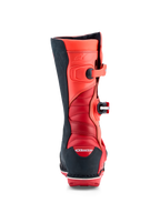 Alpinestars Stivali Tech-T, stivali da trial per uomo, rosso fluo e nero, in pelle con zone a fisarmonica e protezioni in TPU, certificati CE
