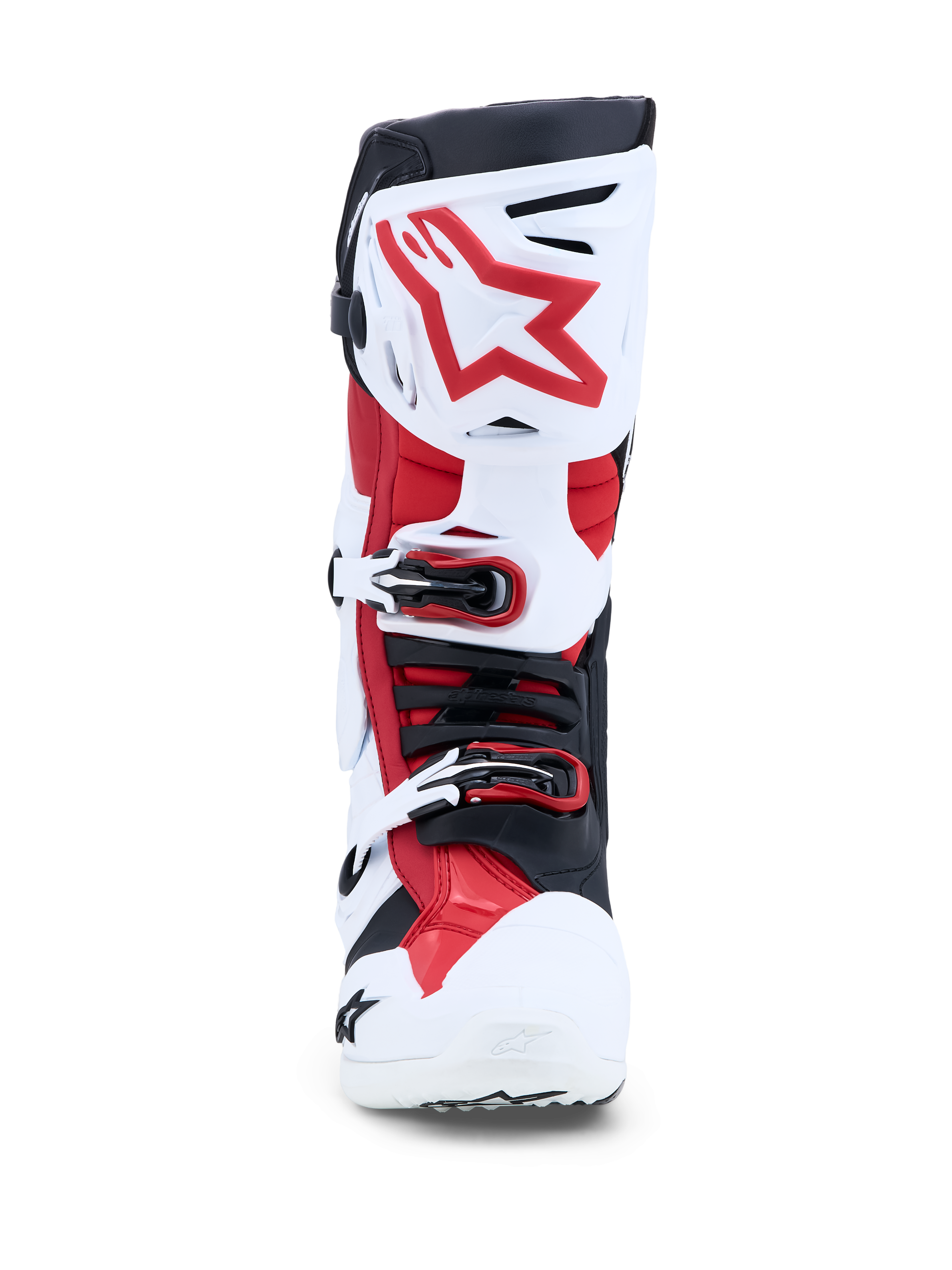 Alpinestars stivali Tech-10, stivali da motocross per uomo, bianchi e rossi, tutore per la caviglia, certificati CE