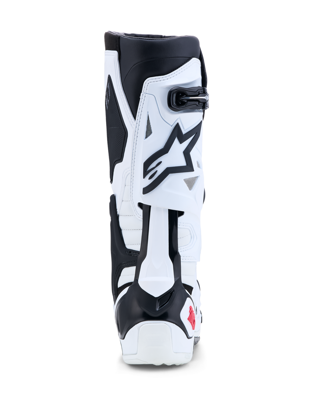 Alpinestars Stivali Tech-10, stivali da motocross da uomo, bianchi e neri, con controllo dell'iperestensione posteriore e protezione in TPU, certificati CE
