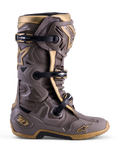 Stivale Alpinestars Tech 10 Air Gold Edizione Limitata, motocross Earth Brown Gold con guscio protettivo in TPU.