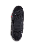 Stivali Alpinestars Tech 10 Enduro, stivali da motocross neri, vista dettagliata della suola bi-composto con battistrada aggressivo, marchio Alpinestars e inserto sostituibile per prestazioni fuoristrada