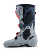 Alpinestars Stivali Tech-10 Enduro, stivali moto off-road uomo, grigio e rosso, protezioni in TPU e fibbie, certificati CE.